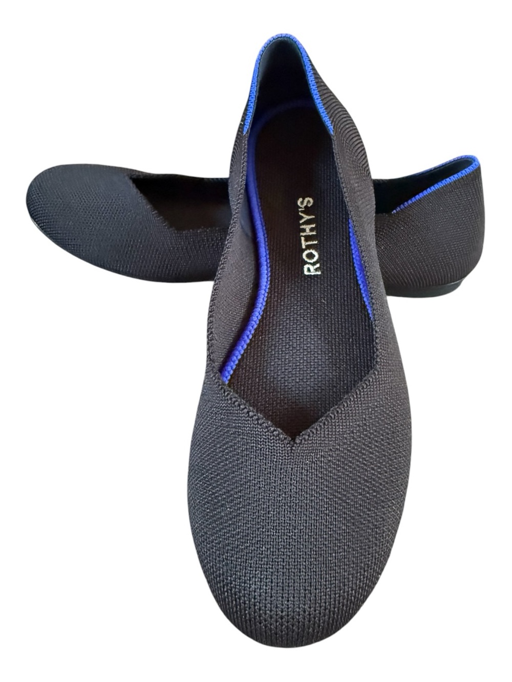 Rothy's The Daily Flat Round Toe Ballet Shoes  Black Size 8